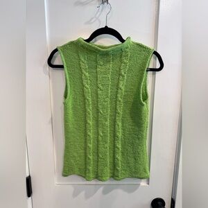 Vintage Mod Green Sleeveless Knit Top